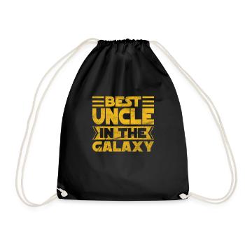 Bester ONKEL in der Galaxie - Turnbeutel - Schwarz - Vorne