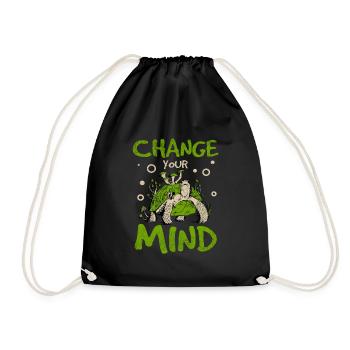 Change your design to climate change - Drawstring Bag - black - Front