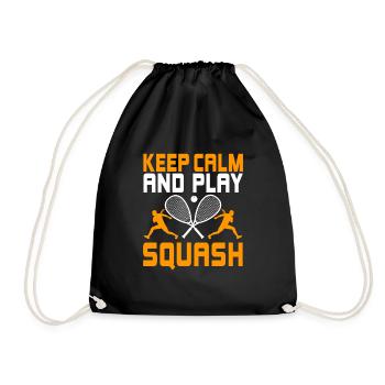 Squash - Turnbeutel - Schwarz - Vorne