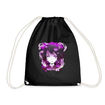 Sakura Haruno Japanese Anime Character - Drawstring Bag - black - Front
