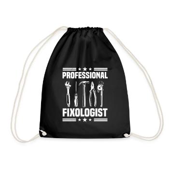 Professional fixologist - Drawstring Bag - black - Front