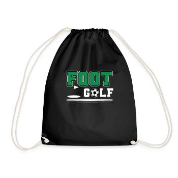 Footgolf Gift - Drawstring Bag - black - Front