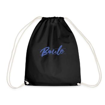 Boule Design for Boule Player Petanque Boccia - Drawstring Bag - black - Front