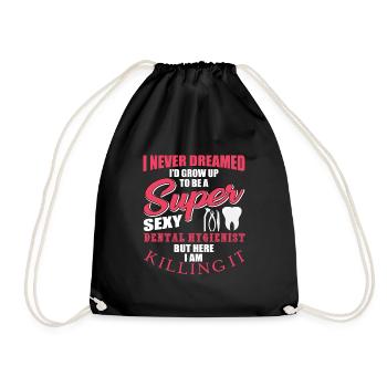 Hygiénistes dentaires - Sac de sport léger - noir - Devant