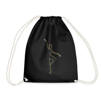 Simple ballet - Drawstring Bag - black - Front