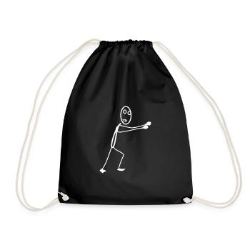 Drôle de bâton laid Figure drôle - Sac de sport léger - noir - Devant