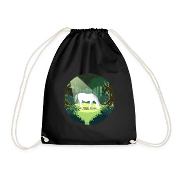 Horse - Drawstring Bag - black - Front