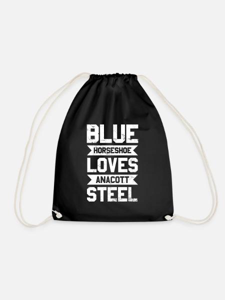 Blaues Hufeisen Liebt Anacott Steel Trading Design - Turnbeutel - Schwarz
