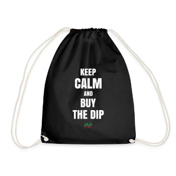 Stay calm and buy the - Drawstring Bag - black - Front