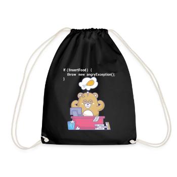 Hungry programming - Drawstring Bag - black - Front