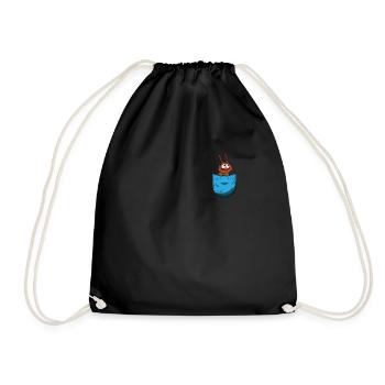 Flea Shirt Bag - Drawstring Bag - black - Front