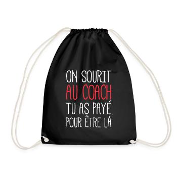 Humour Entraîneur Coach Sportif Citation - Sac de sport léger - noir - Devant