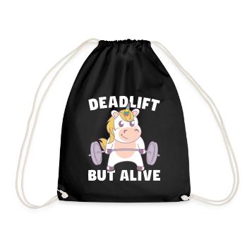 Gym Leg Day Weightlifting Glutes, Deadlift - Drawstring Bag - black - Front