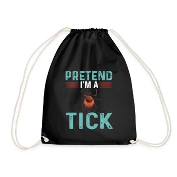 Tick T-Shirt - Drawstring Bag - black - Front