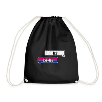 Bisexual Pride LGBT Hi Bi Bi Queer Non binaire - Sac de sport léger - noir - Devant