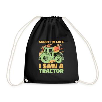 J’ai vu un tracteur dans une ferme - Sac de sport léger - noir - Devant