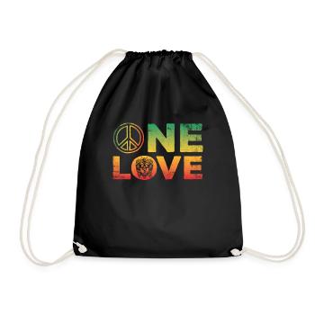 Un design d’amour pour le reggae rasta - Sac de sport léger - noir - Devant