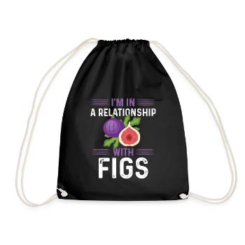 Feigen Geschenk - Turnbeutel - Schwarz - Vorne
