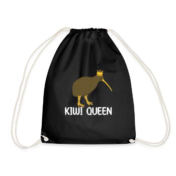 Kiwi Königin - Turnbeutel - Schwarz - Vorne