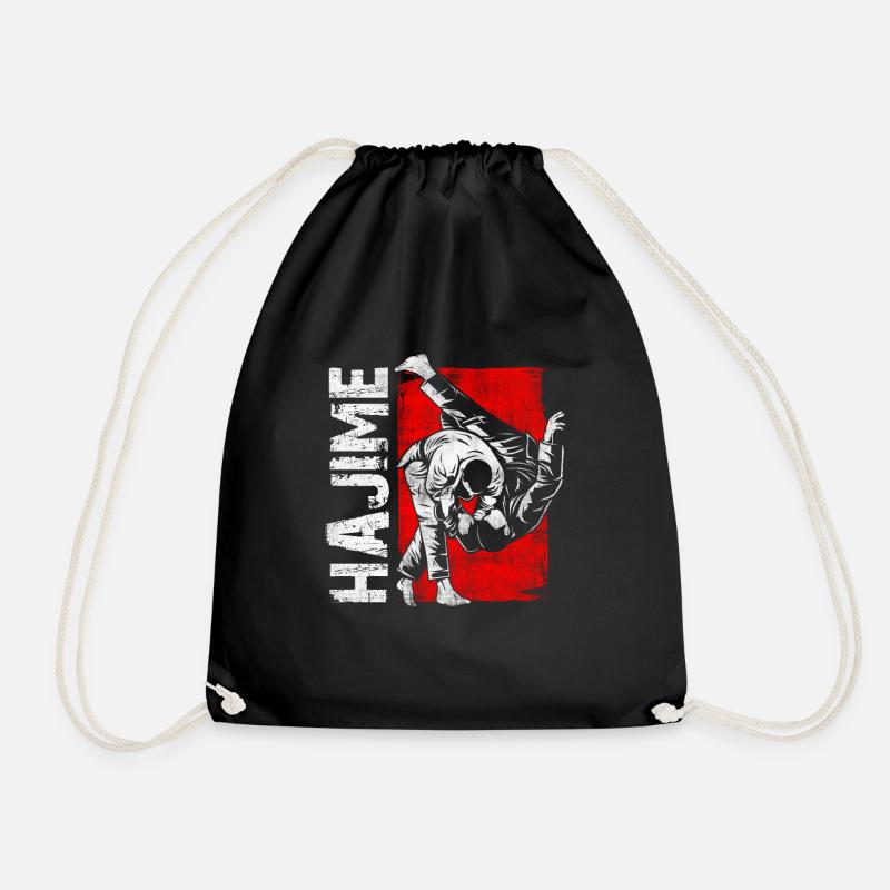 Hajime-design Für Karate- Und Kampfkunstfans - Turnbeutel - Schwarz