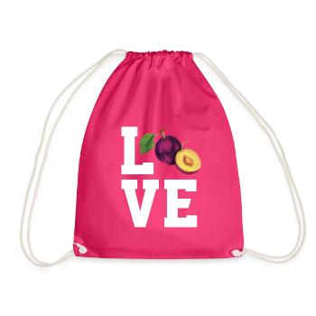 Dear plums - Drawstring Bag - fuchsia - Front