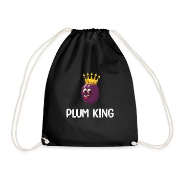 Pflaumen König - Turnbeutel - Schwarz - Vorne