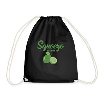 Lime - Drawstring Bag - black - Front
