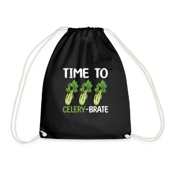 Celery Gift - Drawstring Bag - black - Front