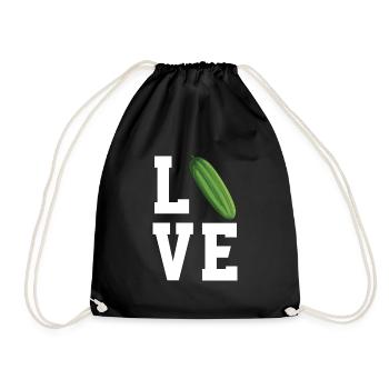 Cher concombre - Sac de sport léger - noir - Devant