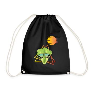 Chemise rétro laitue - Sac de sport léger - noir - Devant