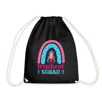 Preschool-kader-design For preschool-kader-team - Drawstring Bag - black - Front