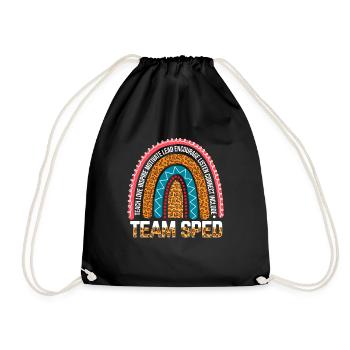 Team Sped Design Für Sonderschullehrer - Turnbeutel - Schwarz - Vorne
