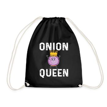 Onion Queen - Drawstring Bag - black - Front