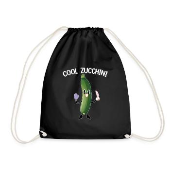 Coole Zucchini - Turnbeutel - Schwarz - Vorne