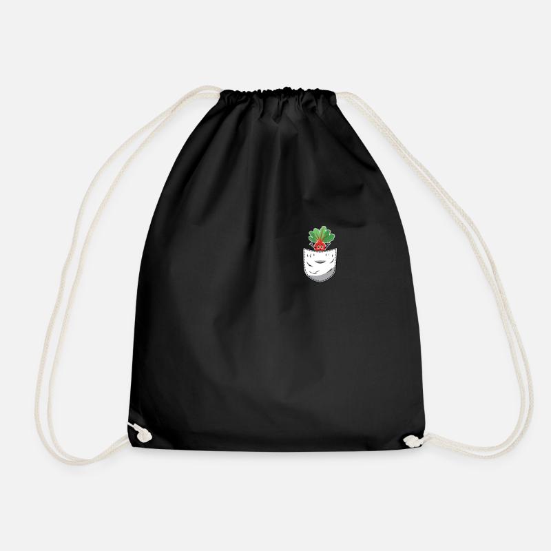 Radieschen Hemdtasche - Turnbeutel - Schwarz