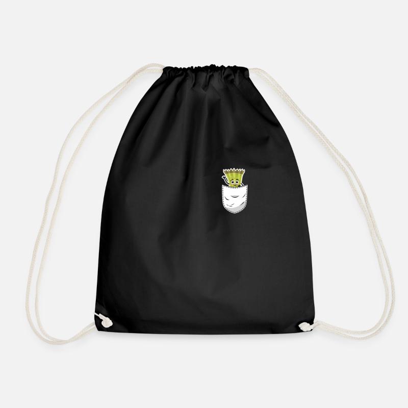 Spargel Shirt - Turnbeutel - Schwarz