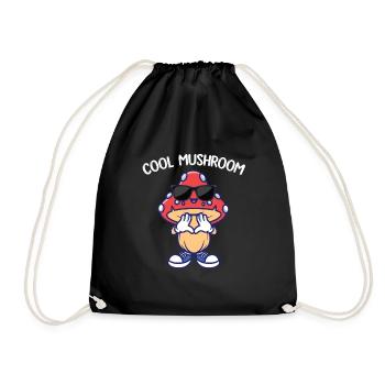 Champignon frais - Sac de sport léger - noir - Devant