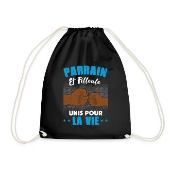 Demande parrain et filleule unis pour la vie - Sac de sport léger - noir - Devant