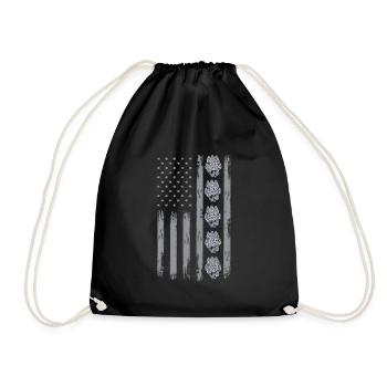 USA Morels Mushroom Picker - Drawstring Bag - black - Front