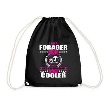 Mushroom picker Mom - Drawstring Bag - black - Front