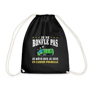 Ripeur Éboueur Camion Poubelle Métier - Sac de sport léger - noir - Devant