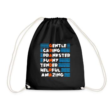 Grandfather Quality Design For Grandfather - Drawstring Bag - black - Front