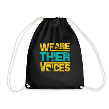 We are your voices design for pet lovers - Drawstring Bag - black - Front