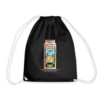 Orange juice - Drawstring Bag - black - Front