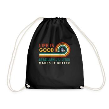 La vie est bonne Brésilien Jui Jitso Power - Sac de sport léger - noir - Devant