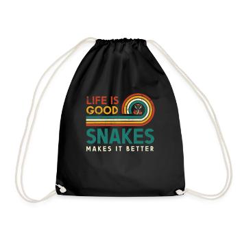 La vie est belle, les serpents la rendent meilleure pour - Sac de sport léger - noir - Devant