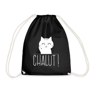 Humour Chat Chaton Chalut Salut Expression - Sac de sport léger - noir - Devant