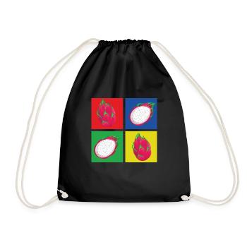 Drachenfrucht T-Shirt - Turnbeutel - Schwarz - Vorne