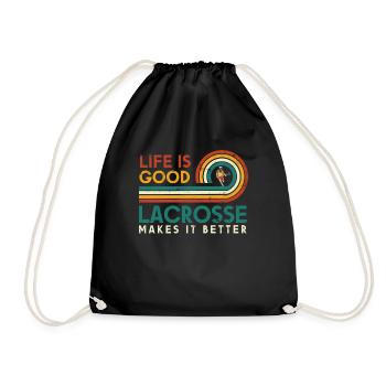 La vie est belle, la crosse la rend meilleure pour - Sac de sport léger - noir - Devant