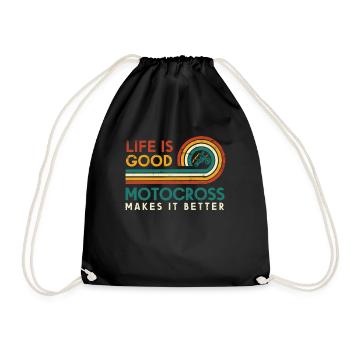 La vie est belle Le motocross le rend meilleur - Sac de sport léger - noir - Devant